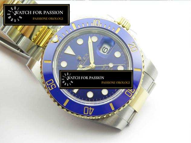 REPLICA ROLEX SUBMARINER BLU QUADRANTE IN CERAMICA BEST EDITION CASSA IN ACCIAIO INOX 904L PLACCATO ORO