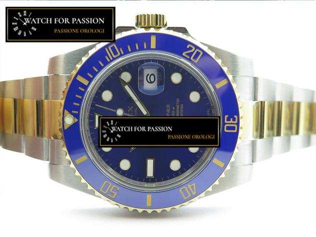 REPLICA ROLEX SUBMARINER BLU QUADRANTE IN CERAMICA BEST EDITION CASSA IN ACCIAIO INOX 904L PLACCATO ORO