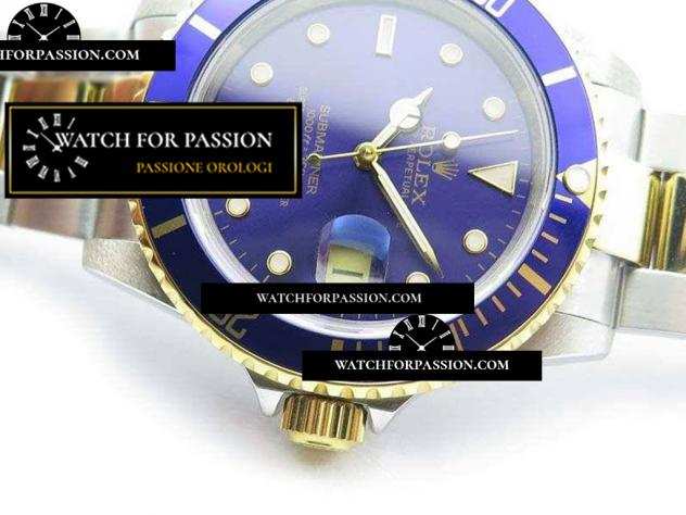 REPLICA ROLEX SUBMARINER BP MAKER CON QUADRANTE BLU SS  YG CASSA SU BRACCIALE IN ACCIAIO INOX