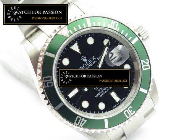 REPLICA ROLEX SUBMARINER QUADRANTE VERDE SENZA REHAUT BEST EDITION SU SS BRACCIALE