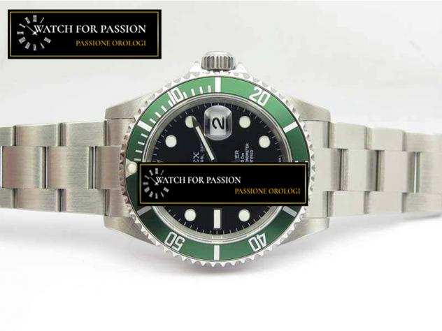 REPLICA ROLEX SUBMARINER QUADRANTE VERDE SENZA REHAUT BEST EDITION SU SS BRACCIALE