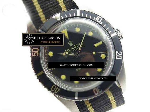 REPLICA ROLEX VINTAGE 1680 SUBMARINER NO DATE SS QUADRANTE NERO CON CINTURINO IN NYLON