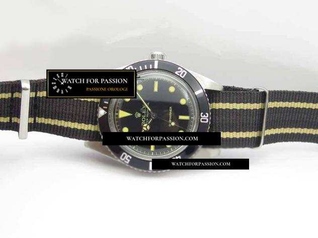 REPLICA ROLEX VINTAGE 1680 SUBMARINER NO DATE SS QUADRANTE NERO CON CINTURINO IN NYLON