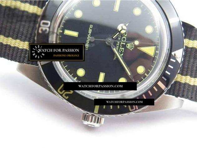 REPLICA ROLEX VINTAGE 1680 SUBMARINER NO DATE SS QUADRANTE NERO CON CINTURINO IN NYLON