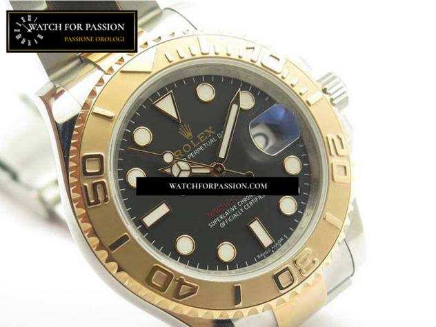 REPLICA ROLEX YACHT-MASTER 116622 BEST EDITION QUADRANTE E BRACCIALE RODIATO SCURO YACHT-MASTER 116622 BEST EDITION QUADRANTE NERO PLACCATO IN ORO 18