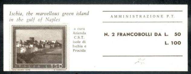 Repubblica Italiana 1976 - Veduta di Ischia, libretto. Solo 100 esemplari noti. Raritagrave certificata - CEI LB8A