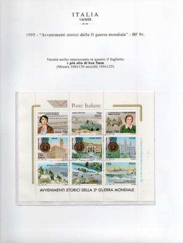 Repubblica Italiana 19952009 - Varietagrave - Certificate Morselli - Sassone BF18, n. 2816. n.2913. n. 3091 e n. 3068