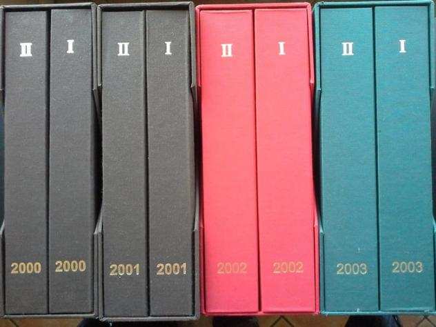 Repubblica Italiana 20002003 - 4 Album filatelici come nuovi perfetti , 2 volumi ogni anno completissimi Lusso