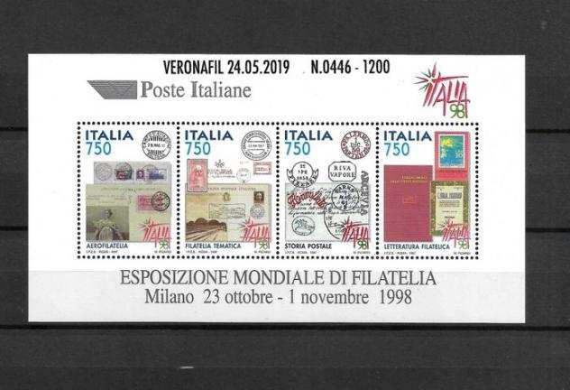 Repubblica Italiana 2019 - Esposizione Mondiale di Filatelia soprastampato e numerato quotVeronafilquot - Sassone N. 19A Veronafil