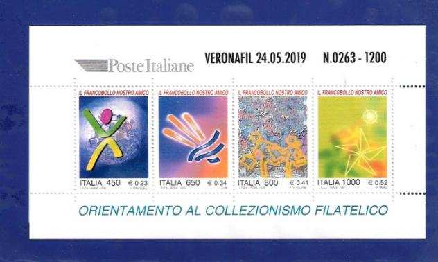 Repubblica Italiana 2019 - FOGLIETTI SPECIALI BASSA TIRATURA - Sassone N. 19A23A Veronafil