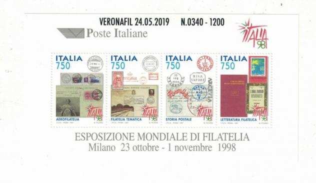 Repubblica Italiana - 2019 foglietto veronafil - sassone 19A