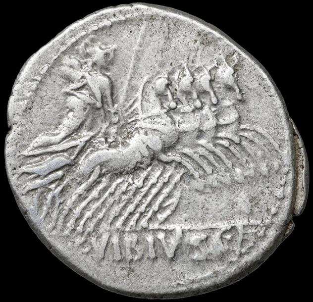 Repubblica romana. C. Vibius C. f. Pansa, c. 90 a.C.. Denarius