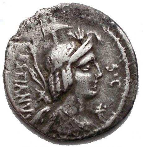 Repubblica romana. M. Plaetorius M.f. Cestianus, 67 a.C. Argento Denarius, Rome
