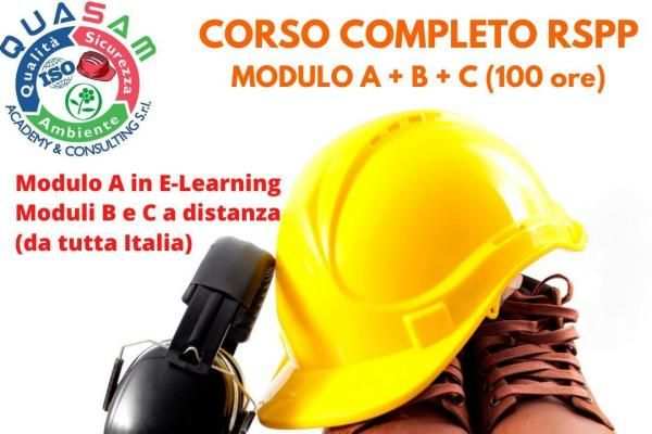 Responsabile del Servizio di Prevenzione e Protezione - RSPP (Modulo A, B ,C)