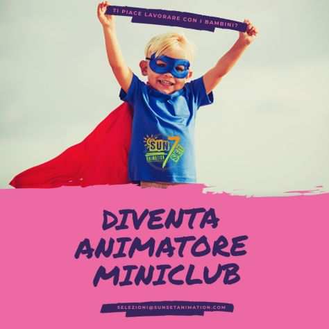 ricerca animatori mini club per stagione estiva 2023 in puglia e calabria