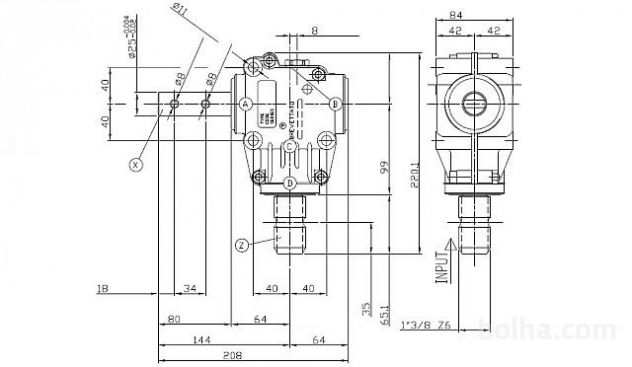 RIDUTTORE DANGOLO L-150J 11,14 (16HP-12kW)