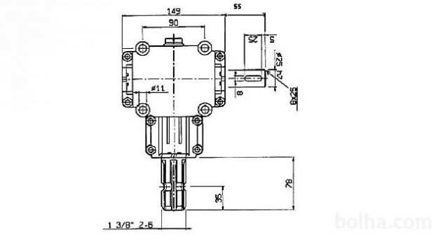 RIDUTTORE DANGOLO PTO 11,9 (14HP-10kW)