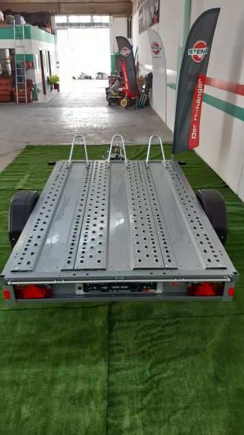 Rimorchio Stema porta moto 1.300 kg  251 x 153 cm