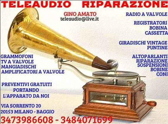 Riparazione Radio a Valvole - Grammofoni