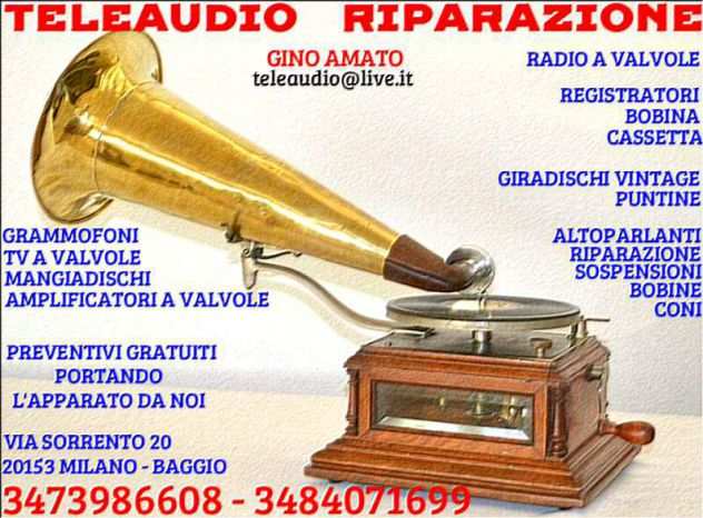 Riparazione Radio depoca, e Grammofoni, Antiquariato