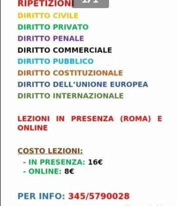 RIPETIZIONI DI DIRITTO