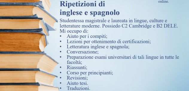 Ripetizioni inglese e spagnolo