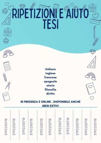 Ripetizioni Lingue, Materie Giuridiche e Letterarie, Aiuto TESI