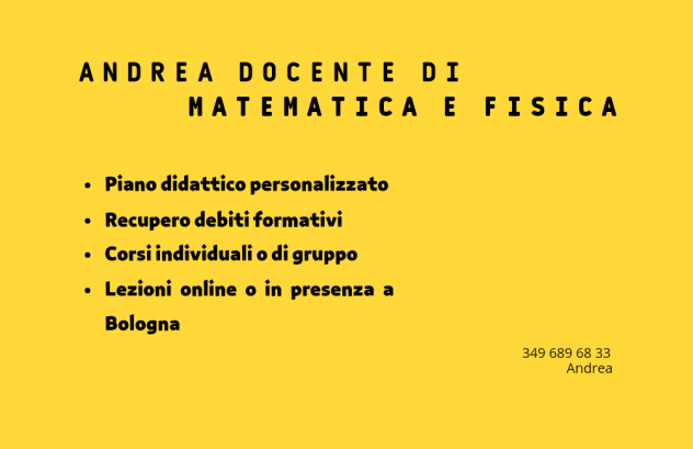 Ripetizioni Matematica e Fisica a Bologna