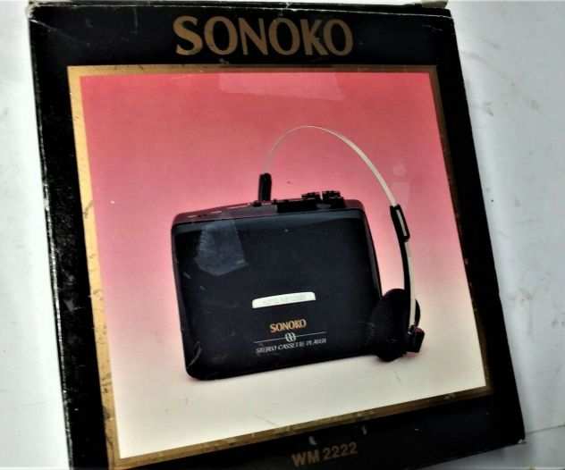 Riproduttore cassette portatile SONOKO con cuffie e scatolo originale