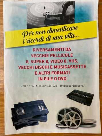 riverso in DVD USB i vostri ricordi di una vita