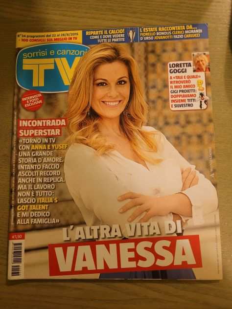 Rivista Tv Sorrisi e Canzoni N.34 - 28 AGOSTO 2015