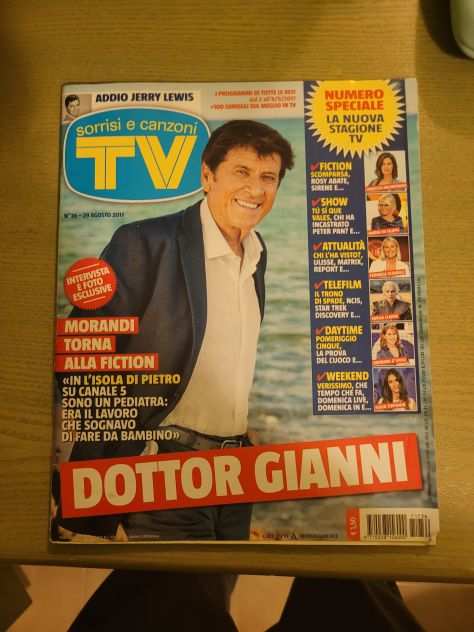 Rivista Tv Sorrisi e Canzoni N.36 - 29 AGOSTO 2017