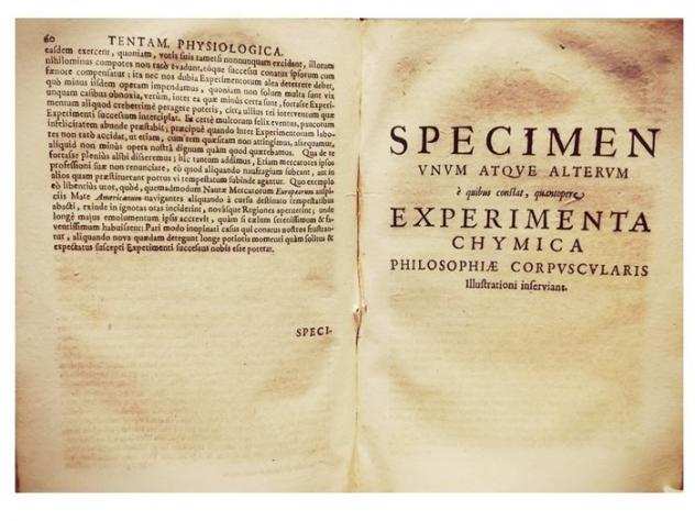 Robert Boyle - Tentamina quaedam physiologica diversis temporibus amp occasionibus conscripta, cum Historia - 1680