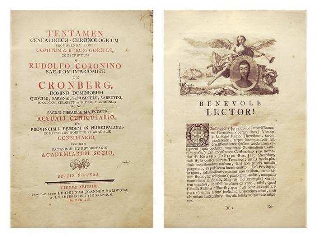 Rodolfo Coronini Cronberg - Tentamen Genealogico-Chronologicum promovendae serie Comitum et Rerum Goritiae. - 1759