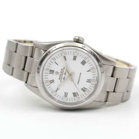 Rolex Air King 14000 34mm Anni 2000 Bracciale Oyster Quadrante Bianco