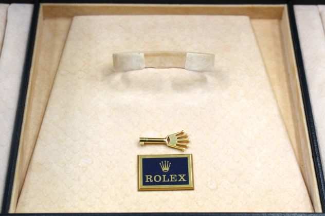 Rolex President Leather Blu Piugrave Portagioie Ref. 51.00.01 Interno Scamosciato