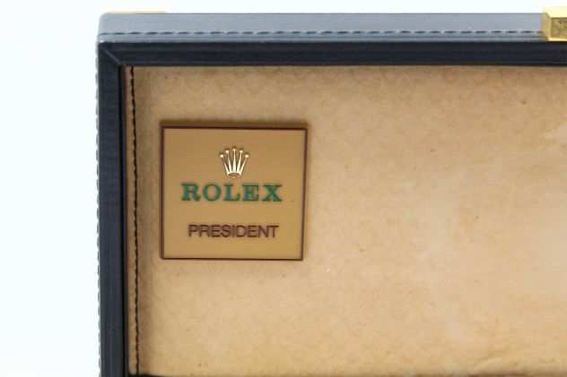 Rolex President Leather Blu Piugrave Portagioie Ref. 51.00.01 Interno Scamosciato