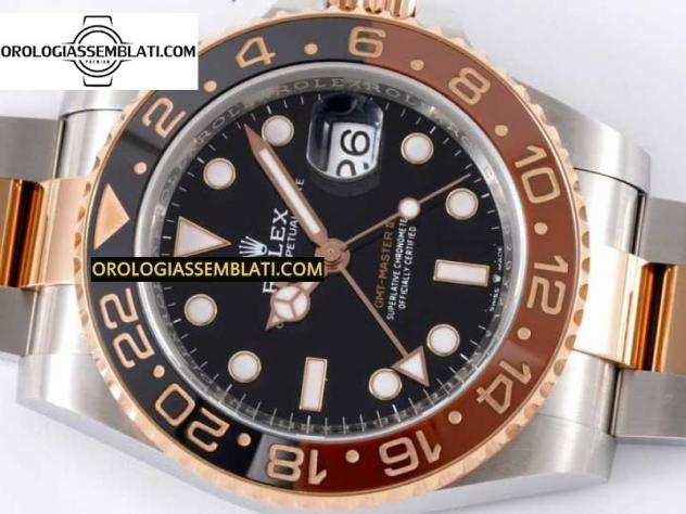 Rolex Replica GMT-MASTER II 126711 CERAMICA NERAMARRONE MIGLIOR EDIZIONE SU BRACCIALE SSRG 3285