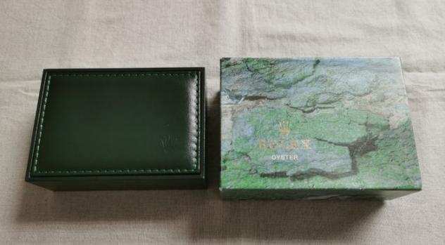 Rolex - vintage leather green box ref. 68.00.2 complete out box stickers 16234