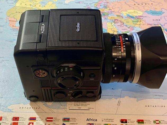 Rollei Rolleiflex 6006  Zeiss Planar 80mm f 2,8 HFT  magazzino 1206x6  2 portapellicola, caricatore e 2 Fotocamera medio formato