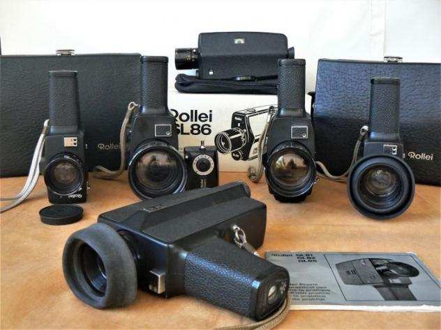 Rollei super8 film camera collection SL81, SL82, SL83, SL84, SL85, SL86 (DE 1969-1974).