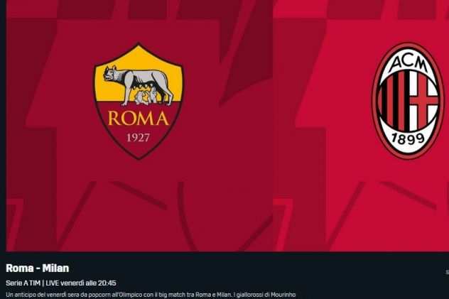 Roma Milan - 2 BIGLIETTI stadio Olimpico il 01 sett. ore 20.45 a 130euro ENTRAMBI