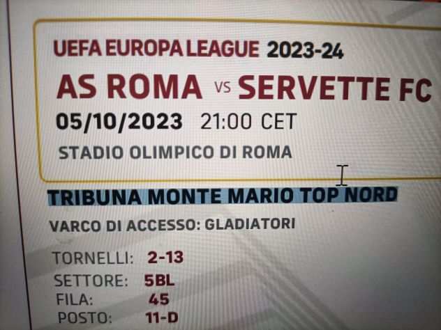 Roma Servette tribuna monte Mario top nord