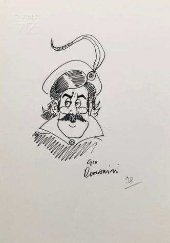 Romanini, Giovanni - 1 Original drawing - ldquoAutoritrattordquo - 1998