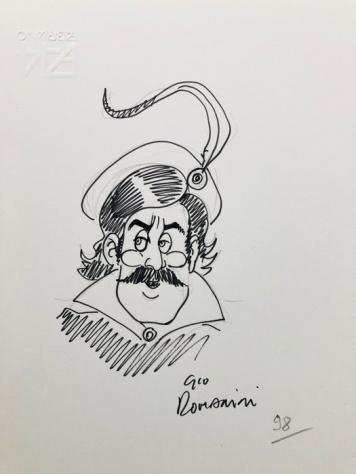 Romanini, Giovanni - 1 Original drawing - ldquoAutoritrattordquo - 1998