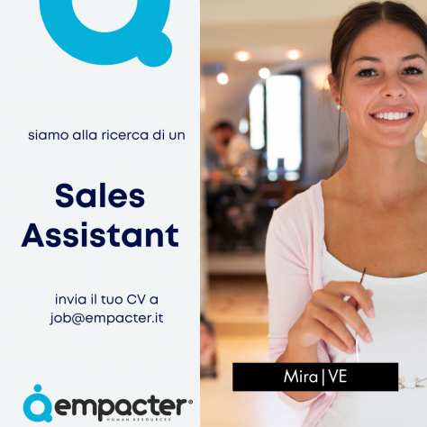 SALES ASSISTANT ADDETTO ADDETTA ALLE VENDITE MIRA