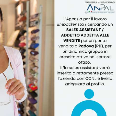 SALES ASSISTANT PADOVA