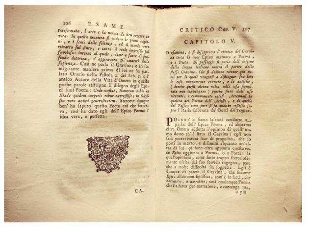 Salio Giuseppe  Comino - Esame critico intorno a varie sentenze dalcuni rinomati scrittori di cose poetiche - 1738