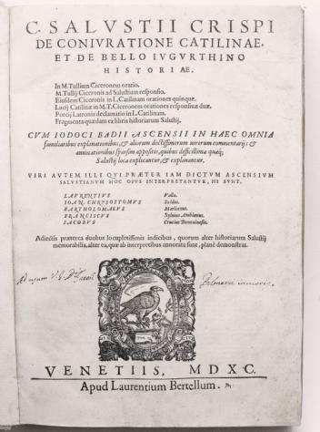 Sallustio  Cicerone - Coniuratio Catilinae, et Bellum Iugurthinum - 1590