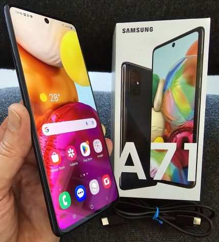 Samsung Galaxy A71 nero dualSim, ram 6Gb, memoria fisica 128Gb PERFETTO